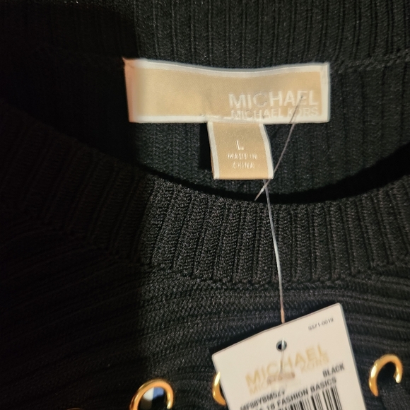 NWT Michael Kors Grommet Lace Up Sweater Dress - Picture 3 of 9